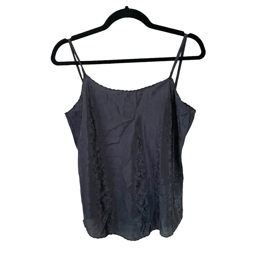 Sleeveless Blouse Tank Top Camisole Floral Print Black S